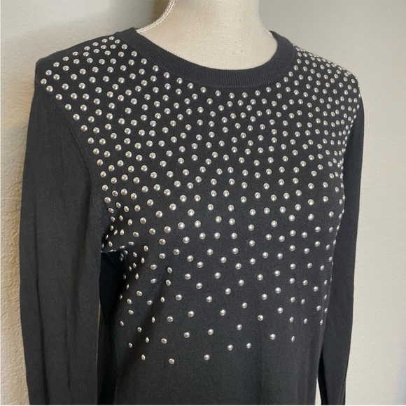 MICHAEL Michael Kors  Black Studded Sweater Dress Sz S - Picture 5 of 7